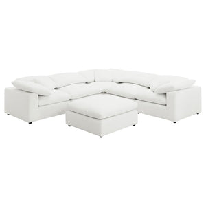 Raleigh 6-piece Boucle Upholstered Modular Sectional - Ivory