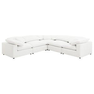 Raleigh 5-piece Boucle Upholstered Modular Sectional - Ivory