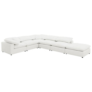 Raleigh 6-piece Boucle Upholstered Modular Sectional - Ivory