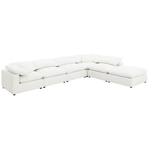 Raleigh 6-piece Boucle Upholstered Modular Sectional - Ivory