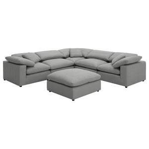 Raleigh 6-piece Boucle Upholstered Modular Sectional - Grey