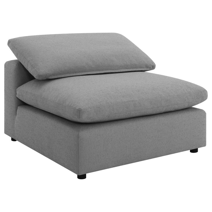 Raleigh 5-piece Boucle Upholstered Modular Sectional - Grey