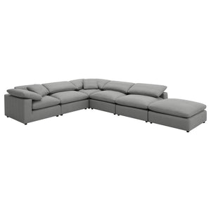 Raleigh 6-piece Boucle Upholstered Modular Sectional - Grey