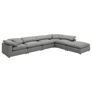 Raleigh 6-piece Boucle Upholstered Modular Sectional - Grey