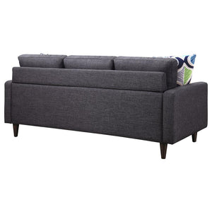 Watsonville Upholstered Track Arm Tufted Sofa - Grey