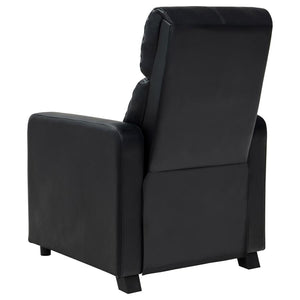 Toohey Upholstered Home Theater Push Back Recliner - Black