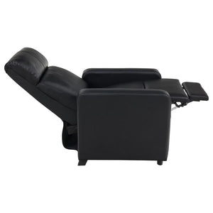 Toohey Upholstered Home Theater Push Back Recliner - Black