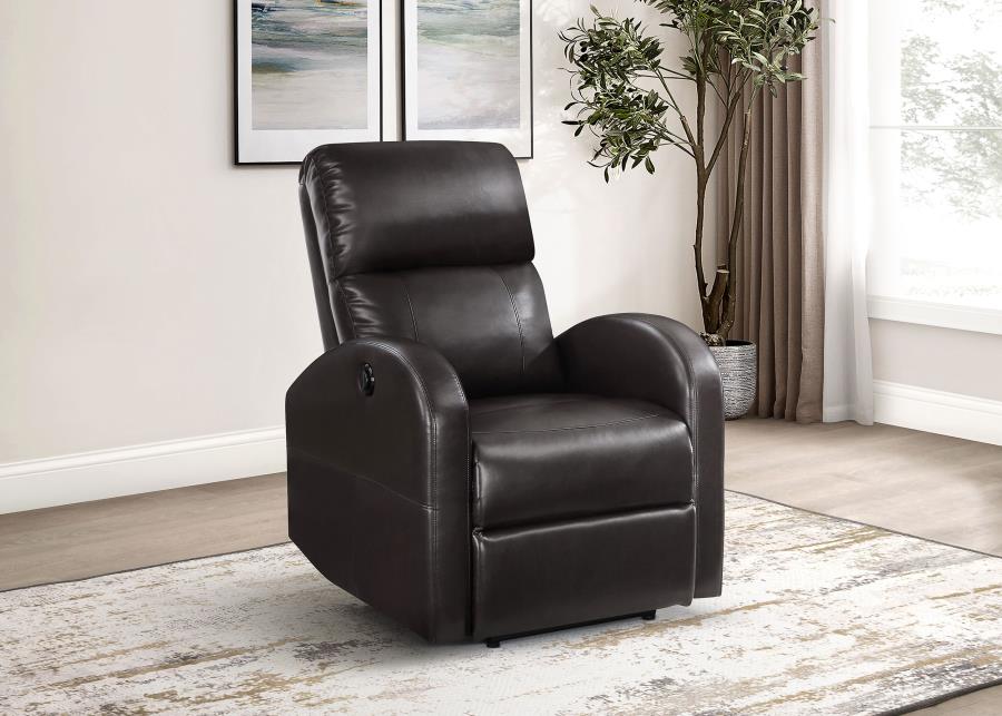 Grant Upholstered Power Recliner Chair - Brown