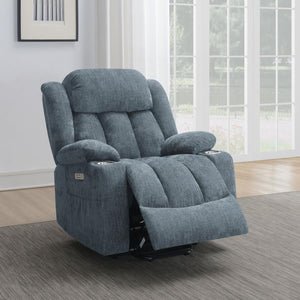 Houston Upholstered Power Lift Recliner - Slate Blue