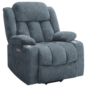 Houston Upholstered Power Lift Recliner - Slate Blue