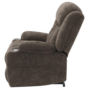 Houston Upholstered Power Lift Recliner Chair Dark - Brown