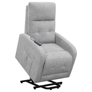 Howie Upholstered Power Lift Massage Chair - Grey