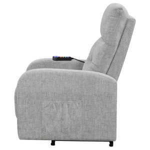 Howie Upholstered Power Lift Massage Chair - Grey