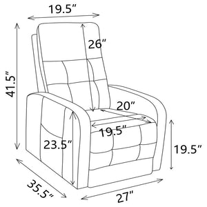 Howie Upholstered Power Lift Massage Chair - Grey