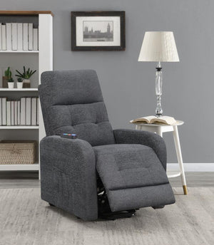 Howie Upholstered Power Lift Massage Chair - Charcoal