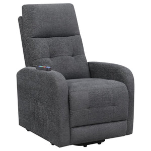 Howie Upholstered Power Lift Massage Chair - Charcoal