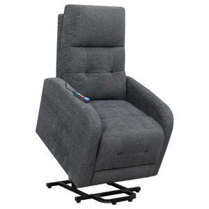 Howie Upholstered Power Lift Massage Chair - Charcoal