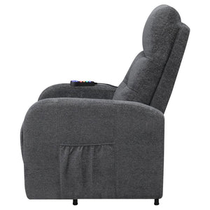 Howie Upholstered Power Lift Massage Chair - Charcoal