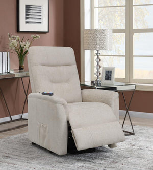 Henrietta Upholstered Power Lift Massage Chair - Beige