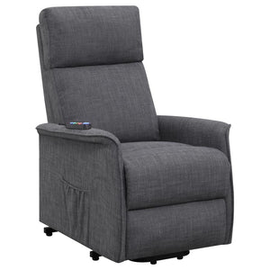 Herrera Upholstered Power Lift Massage Chair - Charcoal