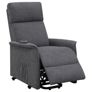 Herrera Upholstered Power Lift Massage Chair - Charcoal