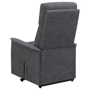 Herrera Upholstered Power Lift Massage Chair - Charcoal