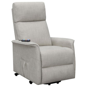 Herrera Upholstered Power Lift Massage Chair - Beige