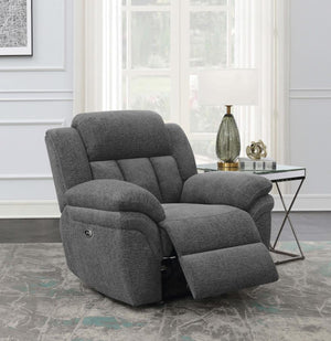 Bahrain Upholstered Power Glider Recliner - Charcoal