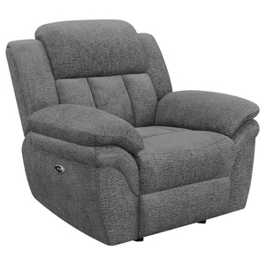 Bahrain Upholstered Power Glider Recliner - Charcoal