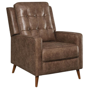 Davidson Upholstered Tufted Push Back Recliner - Brown