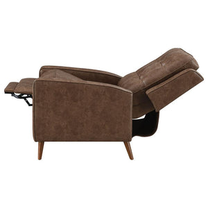 Davidson Upholstered Tufted Push Back Recliner - Brown