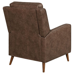 Davidson Upholstered Tufted Push Back Recliner - Brown