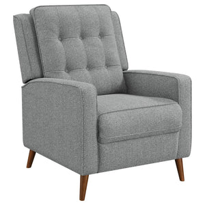 Davidson Upholstered Tufted Push Back Recliner - Grey