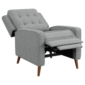 Davidson Upholstered Tufted Push Back Recliner - Grey