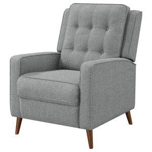 Davidson Upholstered Tufted Push Back Recliner - Grey