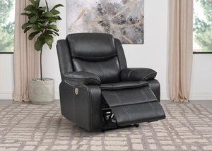 Sycamore Upholstered Power Recliner Chair - Dark Grey