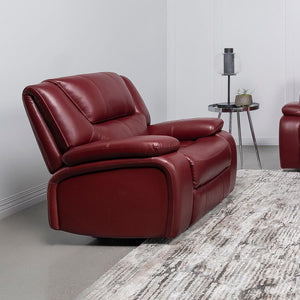 Camila Upholstered Glider Recliner Chair - Red