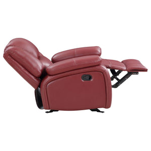 Camila Upholstered Glider Recliner Chair - Red