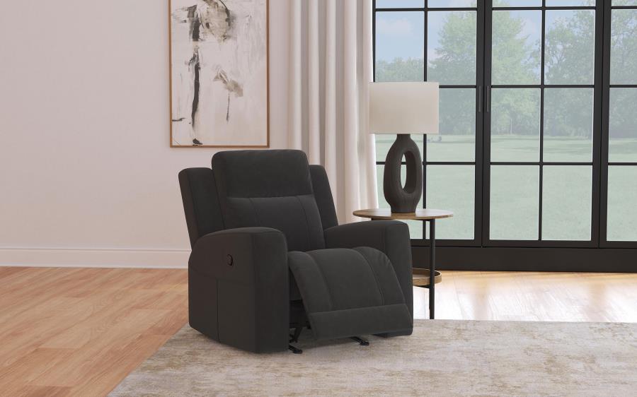 Brentwood Upholstered Recliner Chair - Dark Charcoal