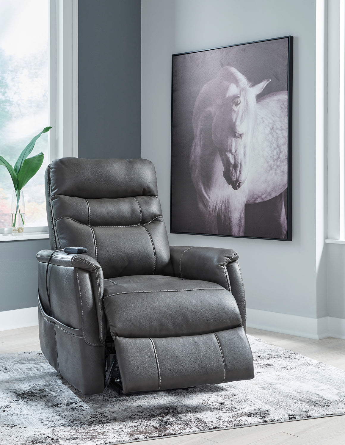 Strawbill Power Lift Recliner - Shadow