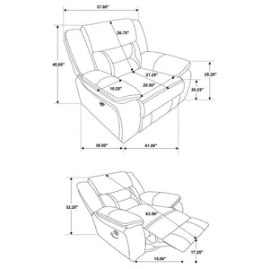 Greer Upholstered Swivel Glider Recliner Chair - Taupe