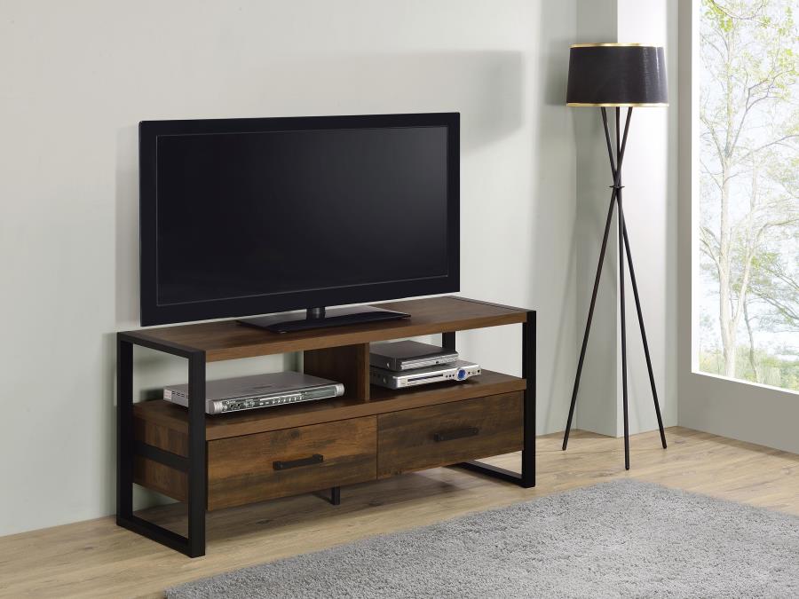 James 2-drawer Engineered Wood 48" TV Stand - Dark Pine