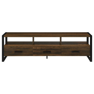 James 3-drawer Engineered Wood 71" TV Stand - Dark Pine