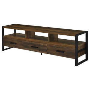 James 3-drawer Engineered Wood 71" TV Stand - Dark Pine