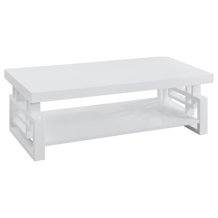 Schmitt Rectangular Coffee Table - White High Gloss