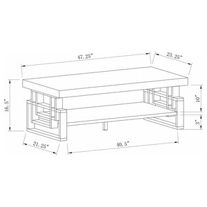 Schmitt Rectangular Coffee Table - White High Gloss