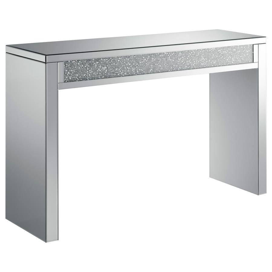 Gillian Mirrored Acrylic Entryway Console Table - Silver