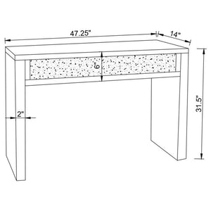 Gillian Mirrored Acrylic Entryway Console Table - Silver