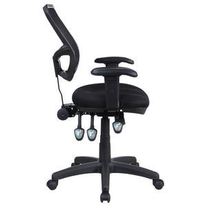 Rollo Upholstered Adjustable Ergonomic Office Chair - Black