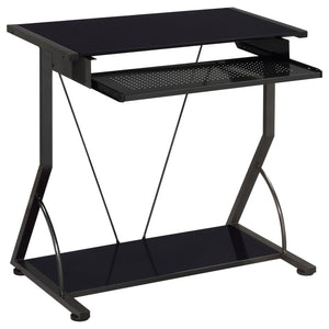 Alastair 30-inch Computer Desk with Keyboard Tray - Black